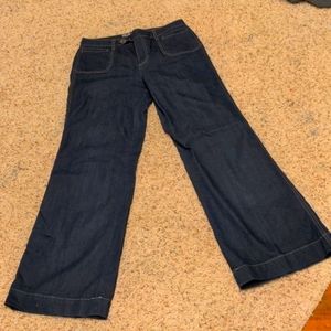 🌞 deals! Style & Co wide leg size 8 dark denim jeans new